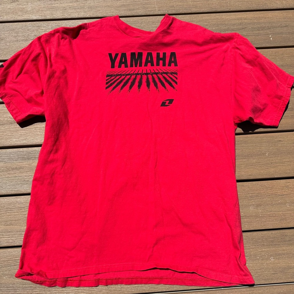 One Industries Yamaha Graphic T-Shirt Mens XXL Red Short Sleeve Racing Tee